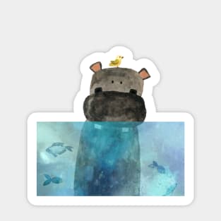 Hippo Love Sticker